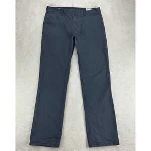 7 Diamonds Straight Fit Chino Pants Mens 33x34 Blue Mid Rise Comfort Pockets